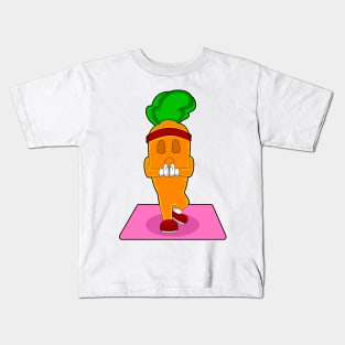 Carrot Yoga Gymnastics Kids T-Shirt